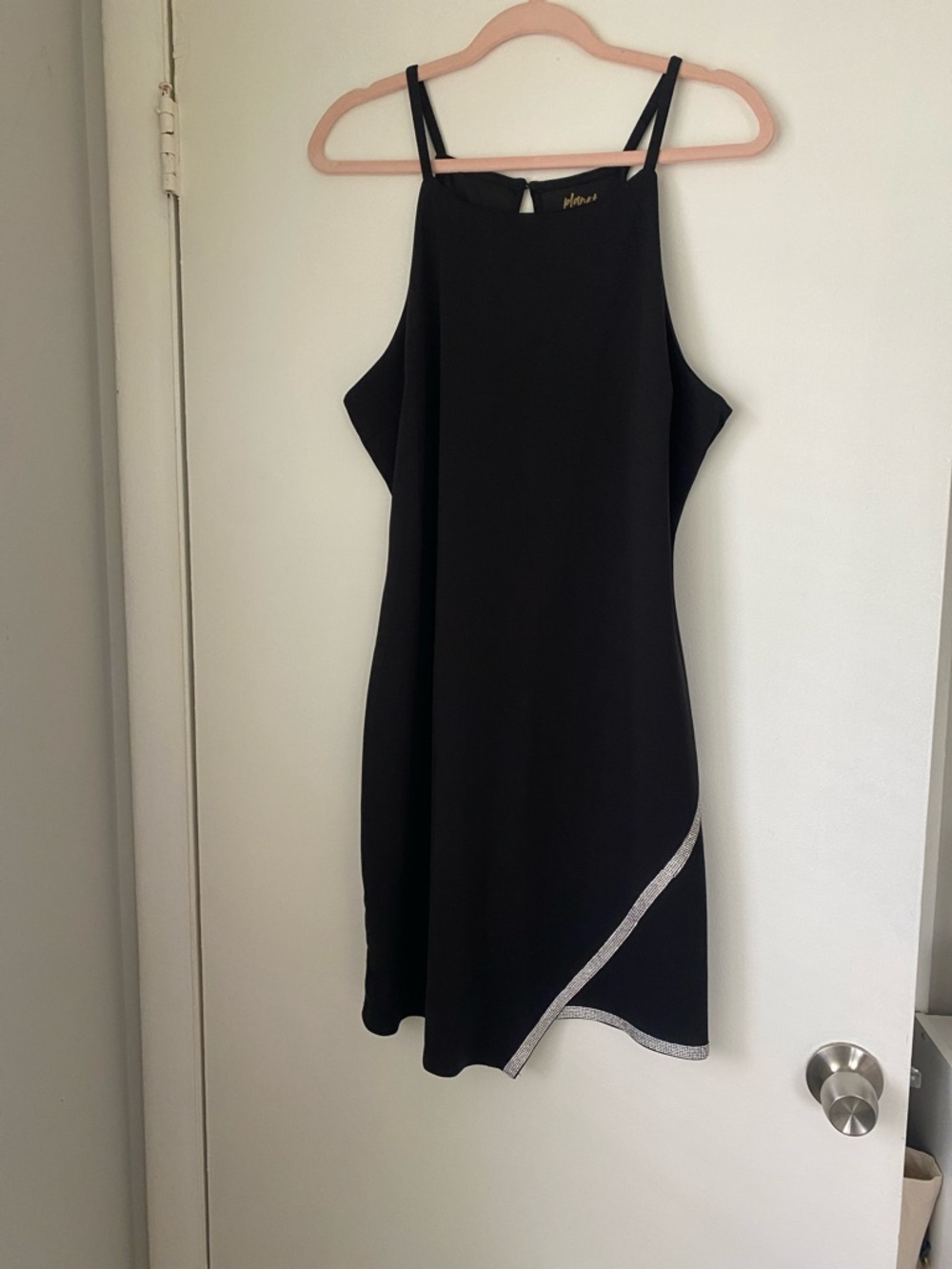 Planet Gold Black Mini Dress with Silver Accent PLUS SIZED